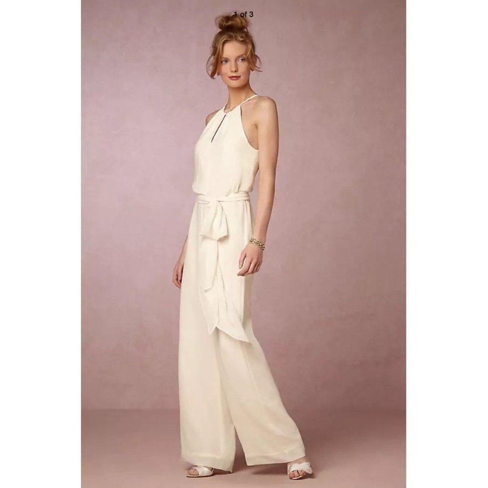 NWT BHLDN Ivory Jackie Jumpsuit